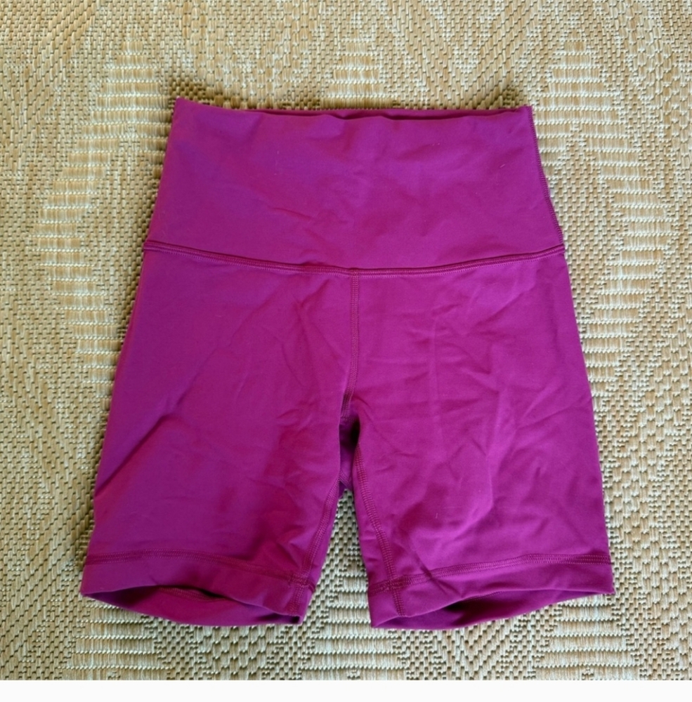 Lululemon Wunder Train High Rise Magenta Shorts - Picture 2 of 6